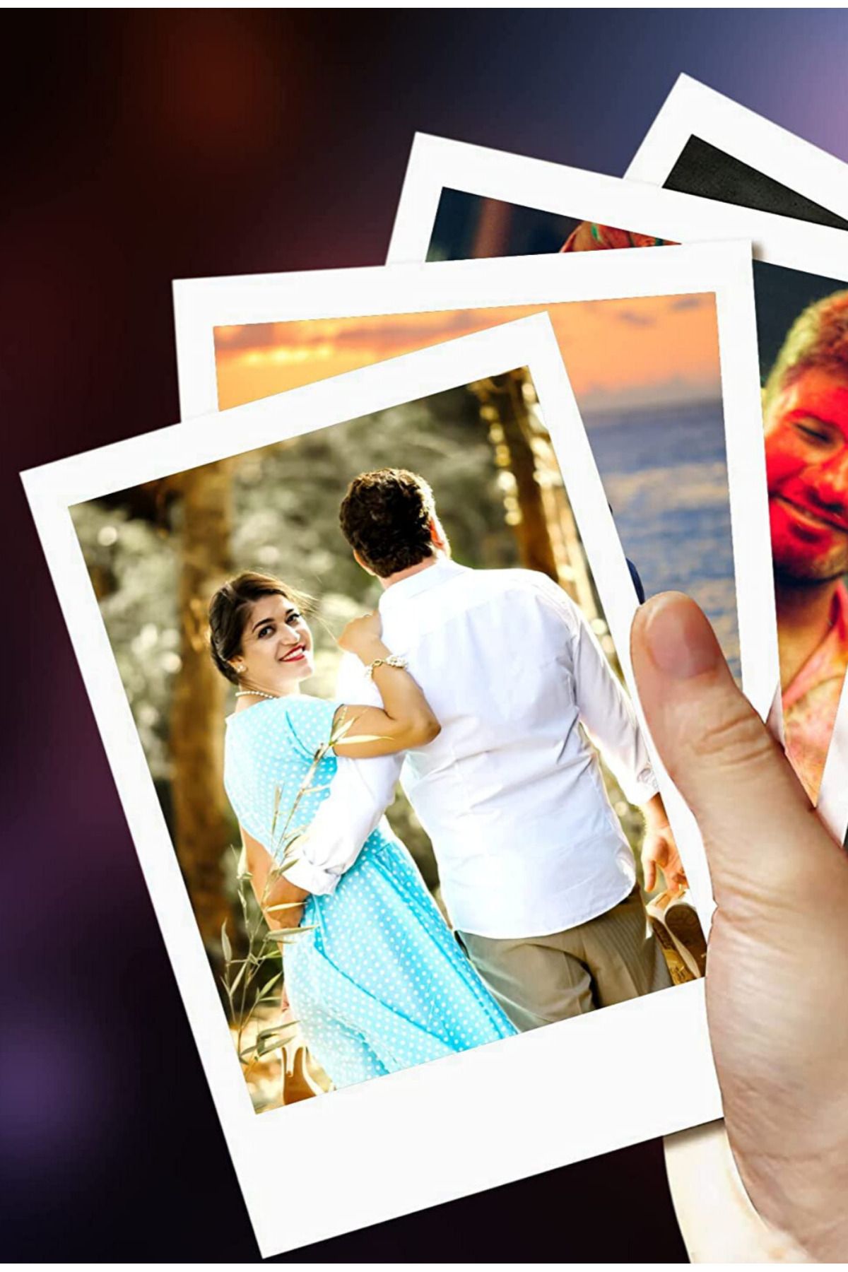 anı duvarı için retro görünümlü 7.5x10 cm polaroid fotoğraf baskısı