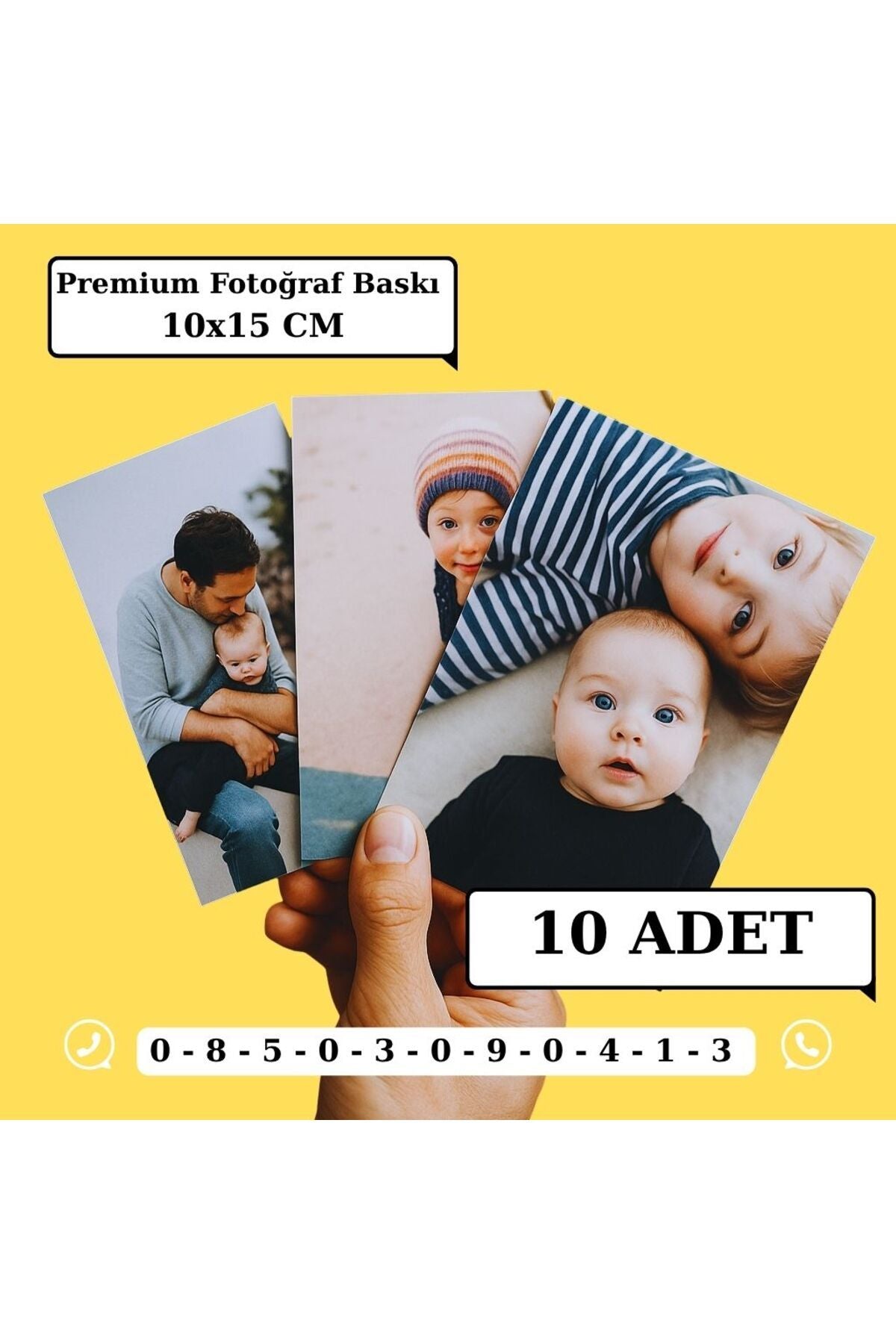 dügün ve aile fotoğraflarından oluşan 10 adet 10x15 cm yüksek kaliteli baskı seti