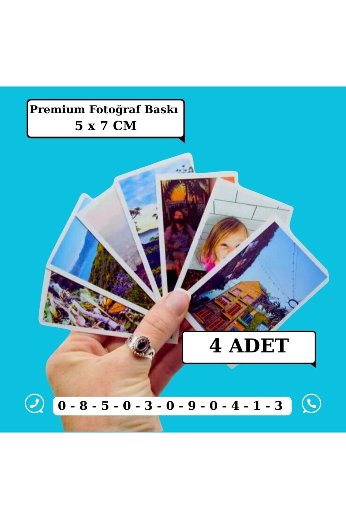 sevdikleriniz her zaman yanınızda  telefon kılıfı arkası için ideal 5x7 cm 4 adet mini fotoğraf baskısı