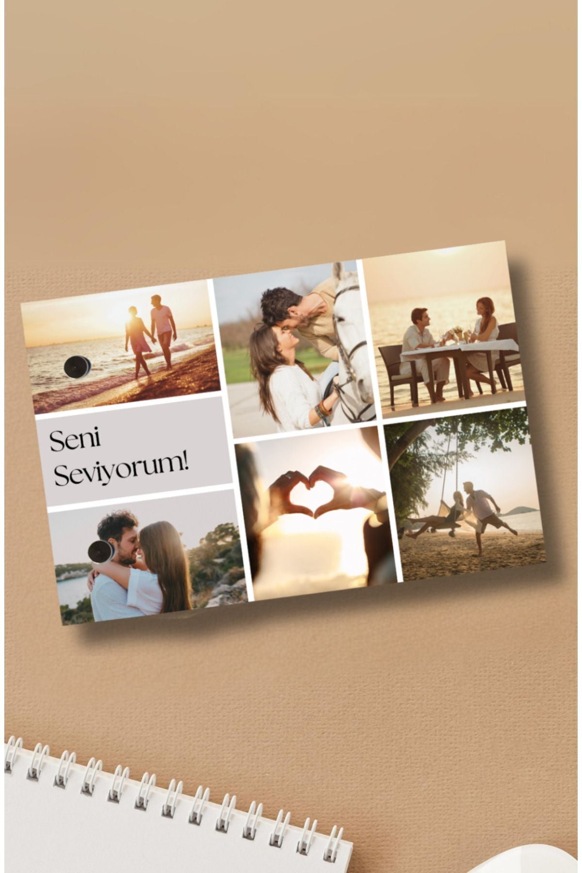 Kişiye özel doğal kolaj flipbook fotoğraf albümü tasarımı